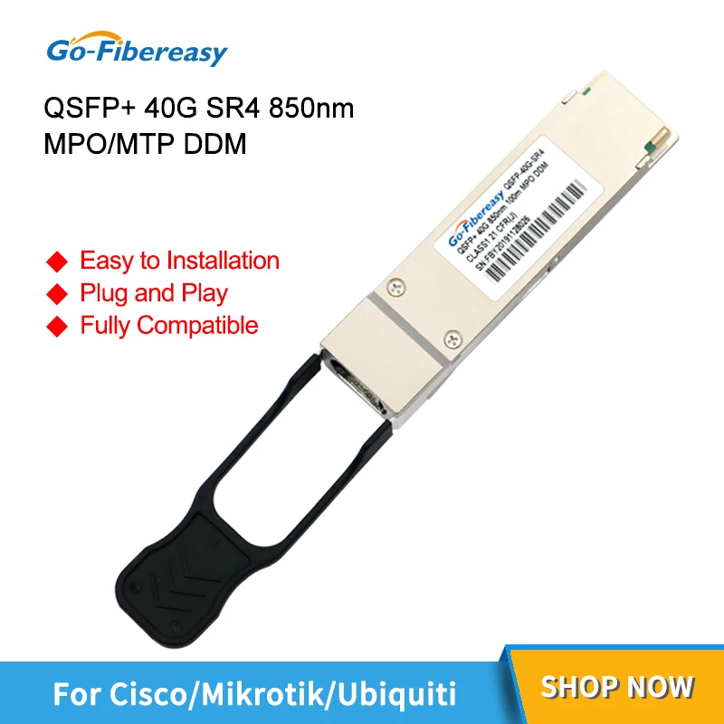 40G модуль приемопередатчика QSFP 40GBASE-SR4 MPO/MTP + оптический для Ethernet и центра передачи