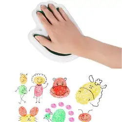 Моющийся детский отпечаток Рисунок игрушка Дети DIY ладонь граффити чернил коврик палец живопись
