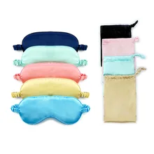 Бандажная Ткань шелковая маска для глаз обработка настраиваемый оттенок авиация путешествия сон тутового шелка глаз патч