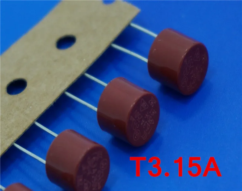 (10 шт./лот) T3.15A 250 В TR5 медленный удар миниатюрный предохранитель UL VDE RoHS одобрен