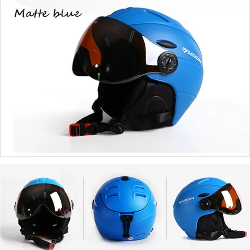 MOON skihelm шлем с очками интегрально-формованные PC/EPS красочные лыжный шлем Спорт на открытом воздухе Сноуборд шлемы для скейтборда a5