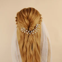 TRiXY H09 жемчужные свадебные аксессуары для волос Кристальные жемчужины гребни для волос Свадебные Заколки для волос Аксессуары Ювелирные украшения для волос