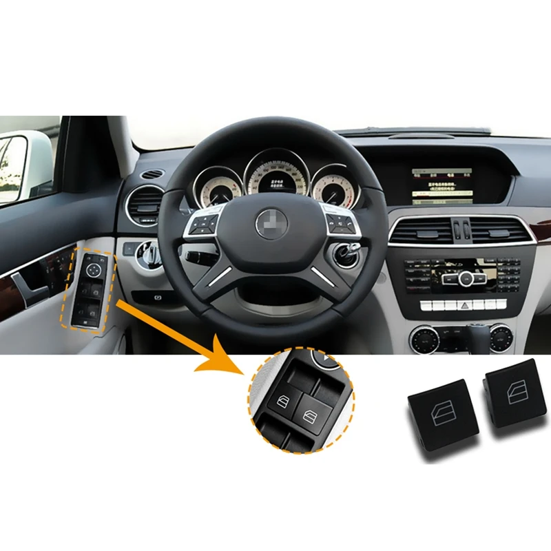 Чехлы для кнопочных выключателей окон Mercedes Benz W204 W212 C E Glk Class передняя левая +