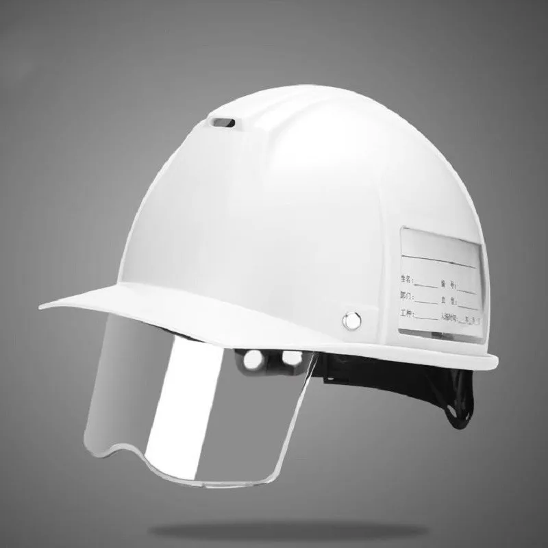 ABS строительный защитный шлем с выдвижным прозрачным защитным глазным экраном светильник анти сильный удар металлорежущая горная промышленность