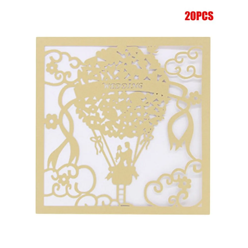  20PCS/SET Beautiful Luxurious Wedding Decoration Supplies Hollow Out Lace Engagement Wedding Party  - 4.00049E+12