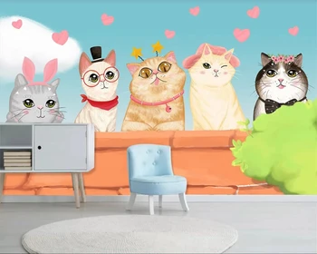 

beibehang Custom mural wallpaper simple black and white cartoon panda children's room background wall photo wallpaper wall