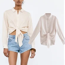 

Elmsk Blusas Mujer De Moda 2021 Casual Blouse Women Enlgand Style High Street Fashion Striepd Bow Shirt Women Blouse And Tops