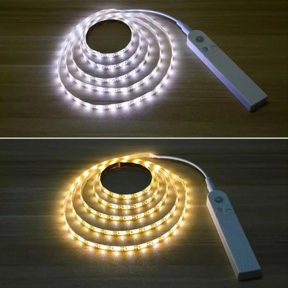 

1M 2M 3M Motion Sensor LED Night light Bed Cabinet Stairs light LED Strip lamp Battery Powered For TV lighting Backlight