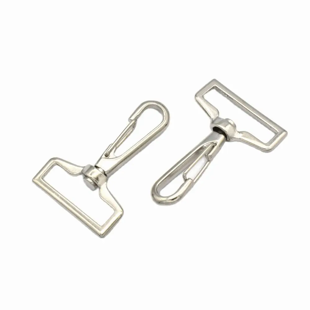 

32mm Silver Swivel Clasp Rectangle Ring Lobster Clasp Claw Push Gate Trigger Clasps Swivel Snap Hooks For keychain backpack 6pcs