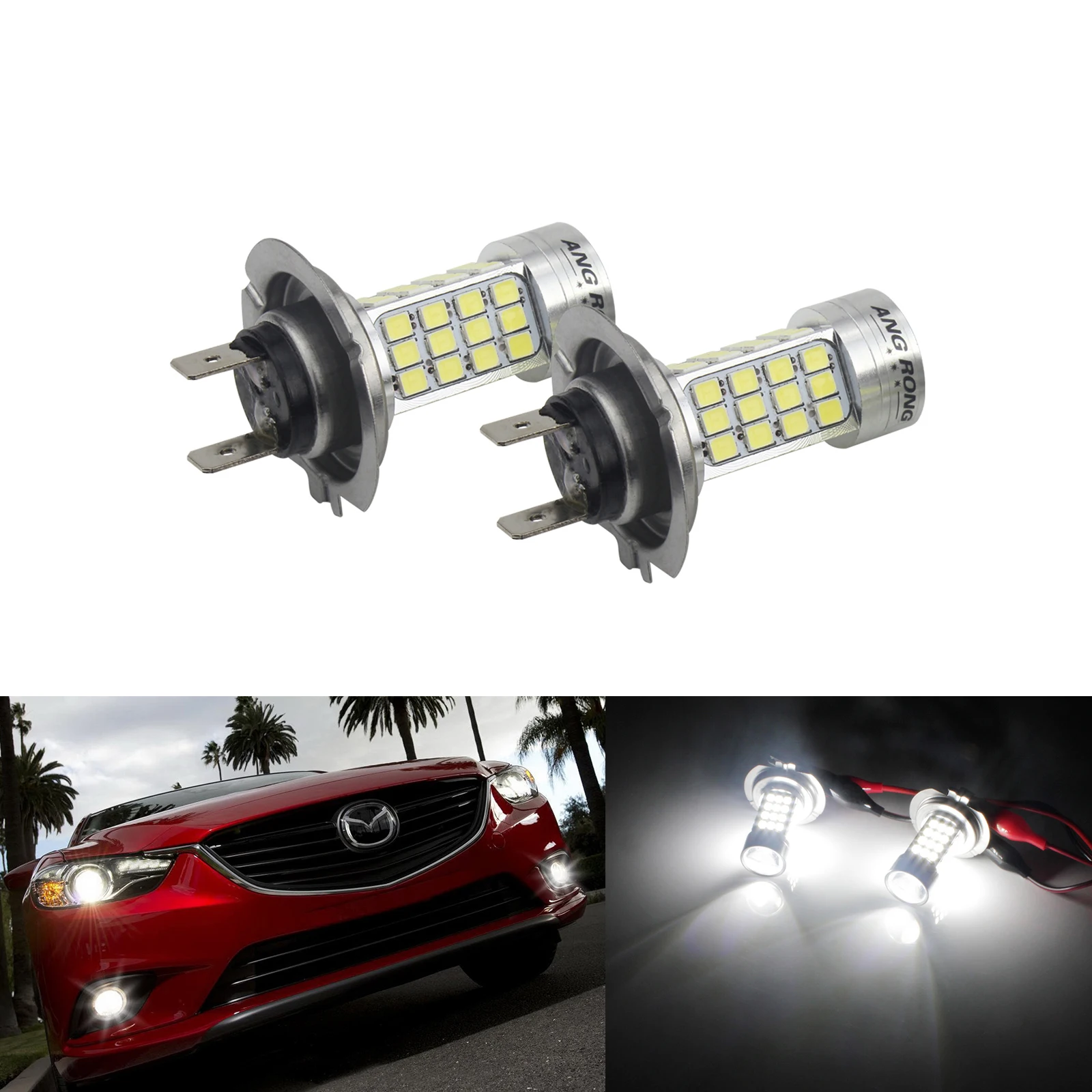 499 100w Super White Xenon Look//Effect Upgrade Car Headlight Bulbs 12V 4 x H7 2 Pairs