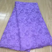 Высококачественная нигерийская кружевная ткань для свадьбы, африканская Водорастворимая молочная кружевная ткань, белая гипюровая кружевная ткань, 5 ярдов/партия