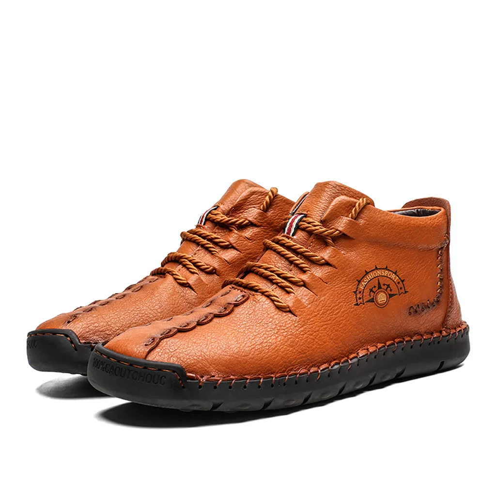 leather top non slip shoes