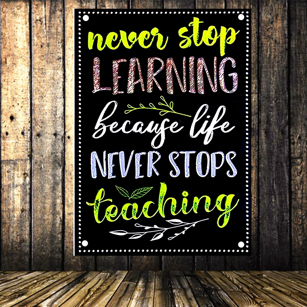 Classroom Poster Flag Banner Decorations Motivational Kindness and Inspirational Themes Wall Fanging Quotes Canvas Print Art H7 | Дом и сад