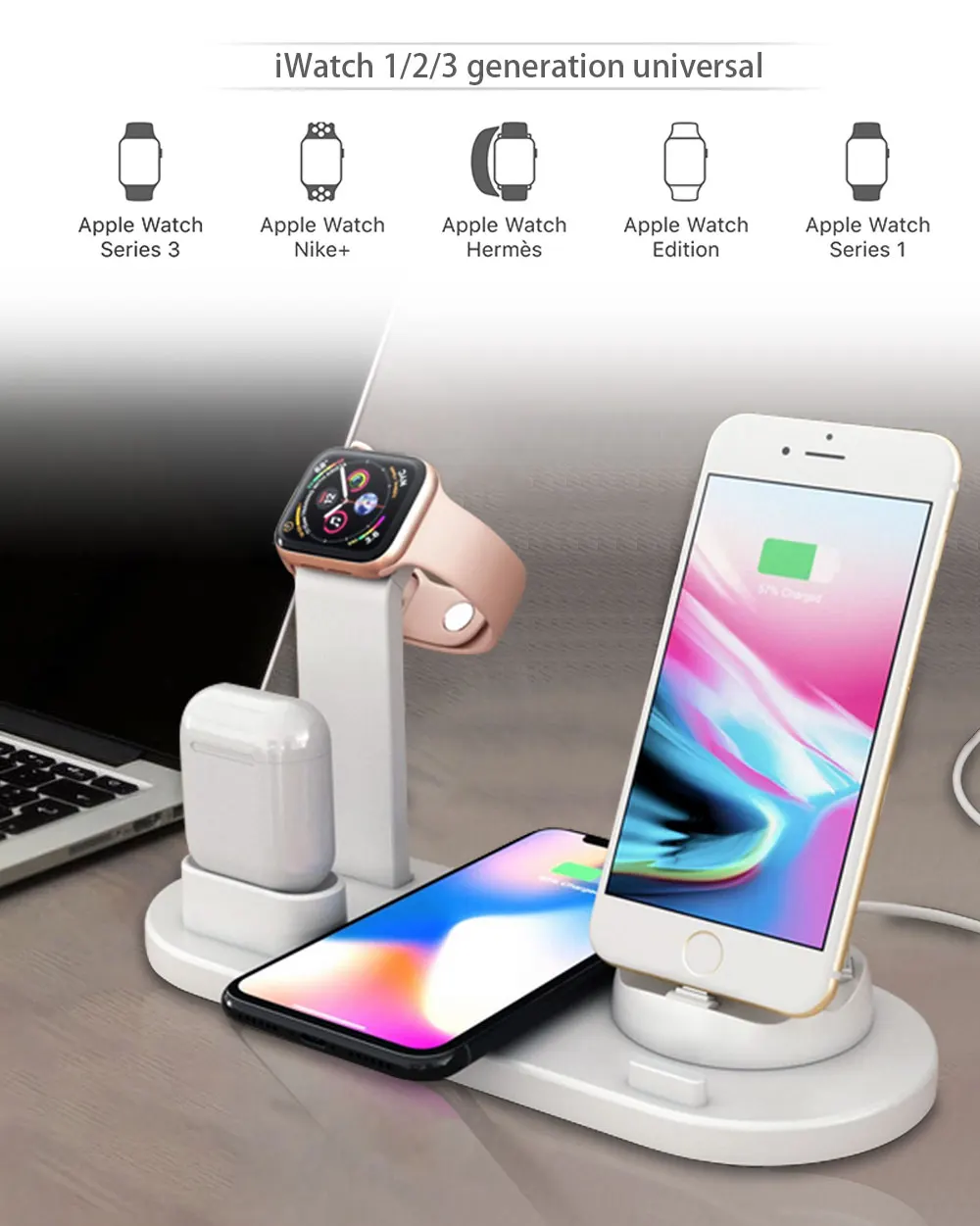 3 in 1 Wireless Charging Dock Station 