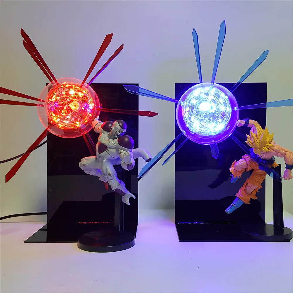 Dragon Ball Z Fireza Son Goku LED Night Light Figurine Decor Lamp Table Desk Lamparas DBZ Home Decoration Kid Gift Freeza Lights
