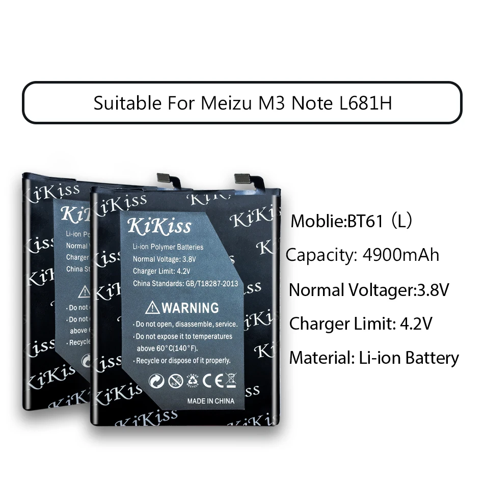 Бесплатный инструмент BT61(L edition) Сменный аккумулятор для Meizy M3 Note L681H L681 l-версия L+ номер отслеживания