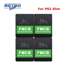 RetroScaler Fortuna Free McBoot FMCB Memory Card 8MB 16MB 32MB 64MB Program Card for All PS2 Slim Game Consoles