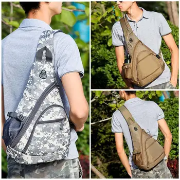 

Male Shoulder Bags USB Charging Crossbody Bags Men Messengers Summer Chest Bag Trip Anti Theft Short Bag School N0O9