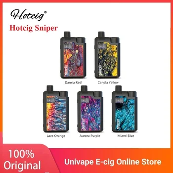 

New Original Hotcig Sniper 80W 18650 Pod Kit wi 0.4ohm/0.17ohm Mesh Coil fit Single 18650 Battery E-cig Vape Kit Vs voopoo vinci