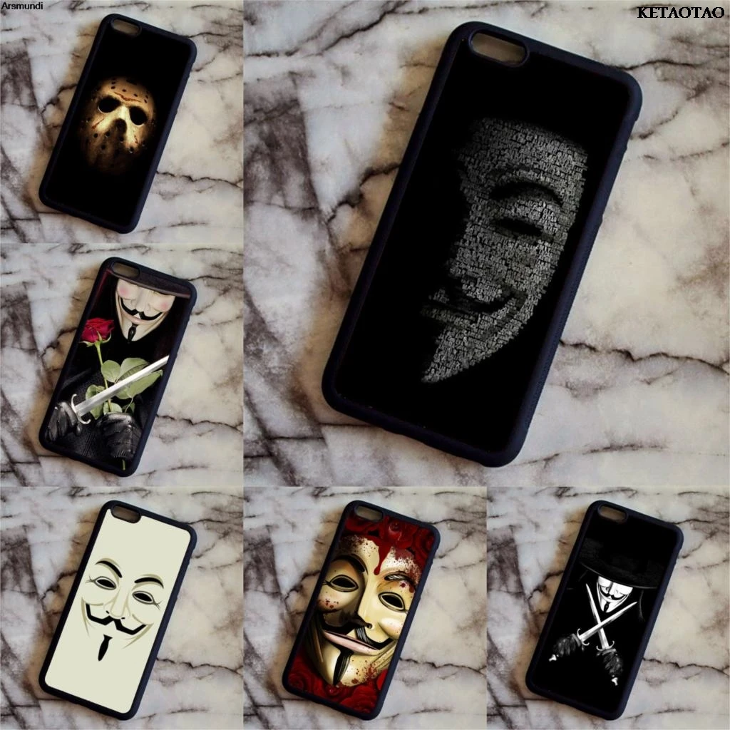 Чехол для телефона KETAOTAO V Vendetta с красными розами долговечные чехлы маской мужчин