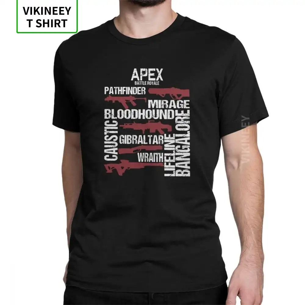 Apex伝説ロワイヤル用語集t男性綿100 おかしいtシャツバトルゲームtシャツ半袖トップスプレゼント T Shirts Aliexpress