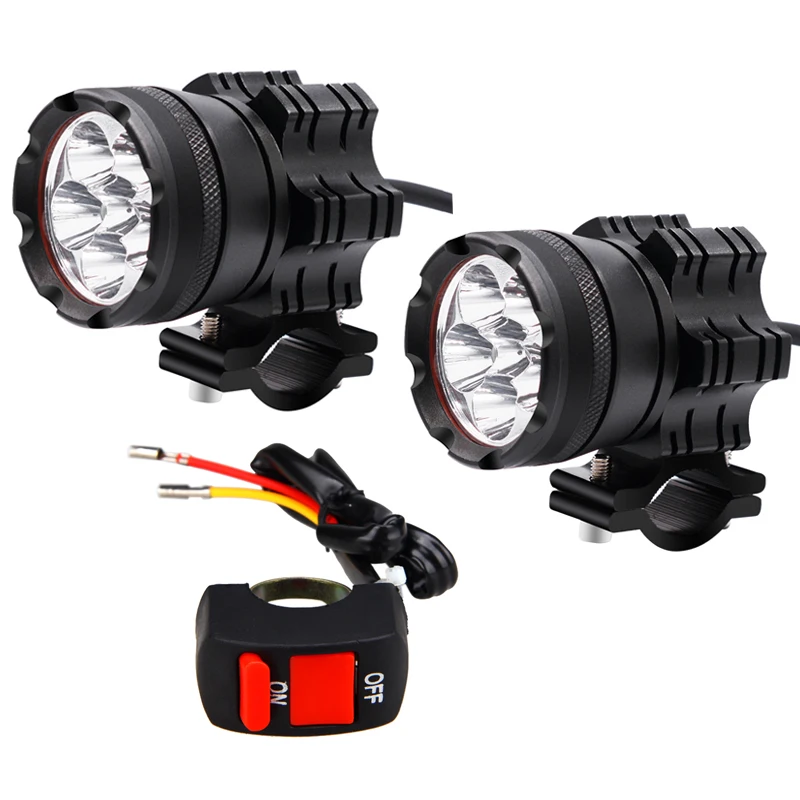 1 или 2 шт. супер яркий 12V 80V 30W 6000K светодиодный мотоциклетные фары дальнего света