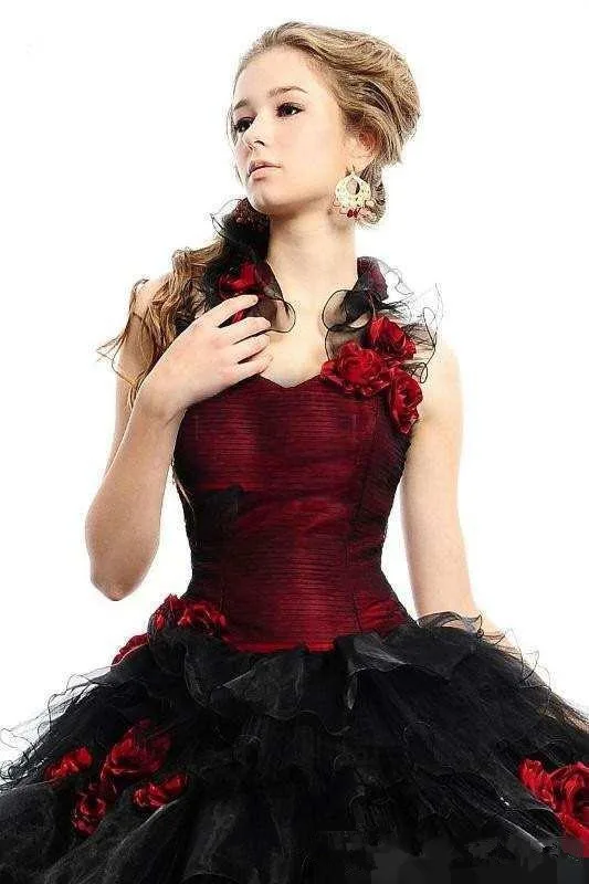 2019-vintage-gothic-quinceanera-gowns-sweetheart-red-and-black-victorian-ball-gown-sweet-16-18-formal-evening-dresses-occasion-gown-custom (1)_副本