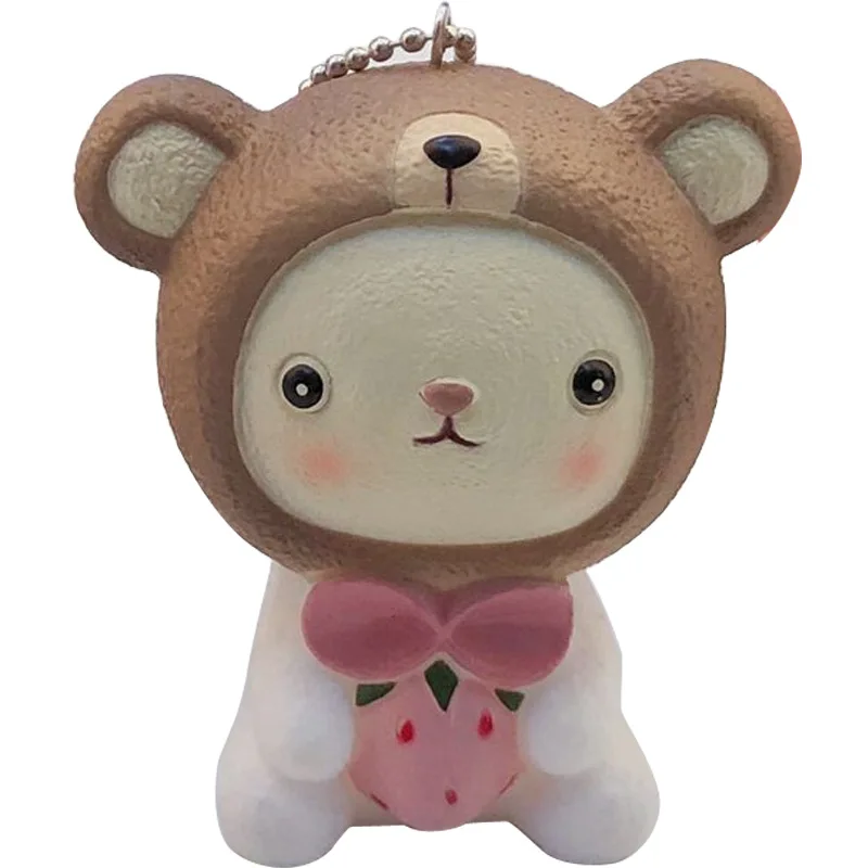 

Instagram Korean pink girl heart four small things panda rabbit key chain female bag key chain ring pendant wholesale