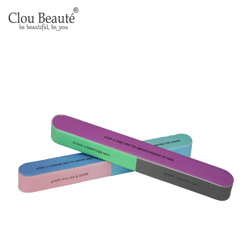 Пилочка для ногтей Clou Beaute 6 цветов буферный блок маникюра пилочка полировки