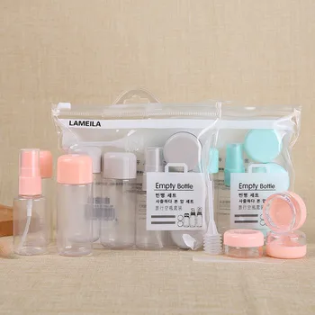 

8pcs/set travel makeup bottle set of 8 spray bottle lotion bottle cream box stick with storage bag