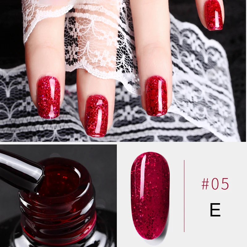 1 шт. лак для ногтей Aurora Red Diamond Series зеркало, кристалл красный 7,3 мл белый/бежевый/слоновая кость/черный/зеленый/армейский зеленый цвета - Color: E