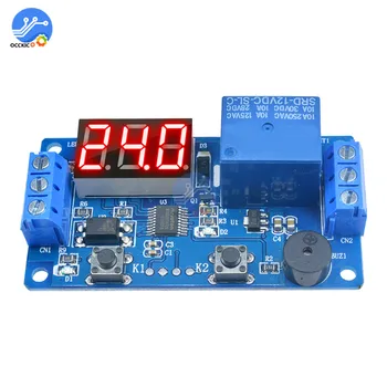 

DC 12V Delay Relay Module Digital LED Display Time Delay Relay Control Switch Board 2 key Button with Buzzer