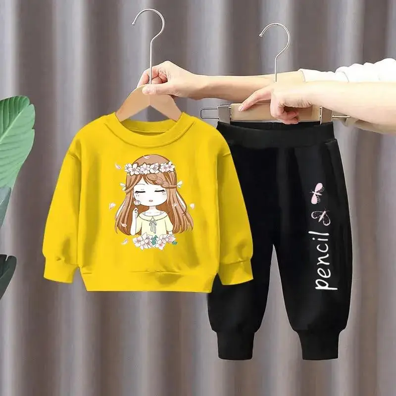 2022 New Children Girls Clothes Sets Autumn Spring Long Sleeve Sweater + Pants Fashion Kids Clothing Suits Boutique Tracksuit