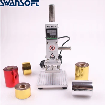 

SWANSOFT hot foil stamping machine slideable workbench Digital leather embossing bronzing tool for wood PVC DIY Initial 110v220v
