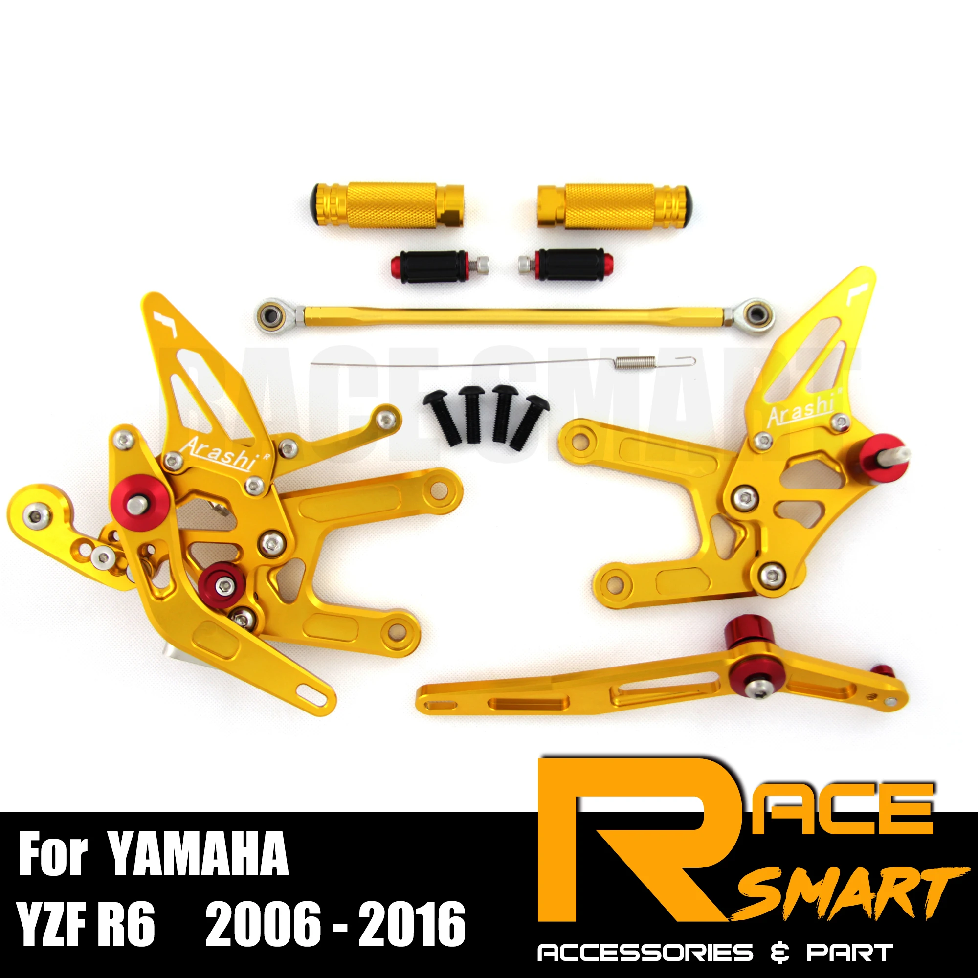 CNC Регулируемая коробка передач Rearset для YAMAHA YZF R6 2006- аксессуары для мотоциклов педаль peg задний набор 2013
