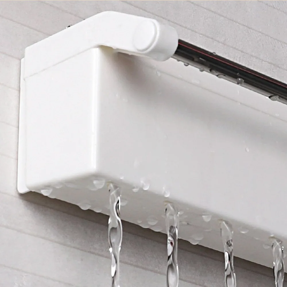 Kitchen Bathroom Wall Storage Rack Punch-free Bathroom shelf Towel Organizer #4C20 (9)