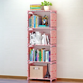 

Multi-function Bookcase Indoor Floor Shelf Display Shelf Bookcas Modern Assembly Metal reinforced Bookcase Bookshelf Combination