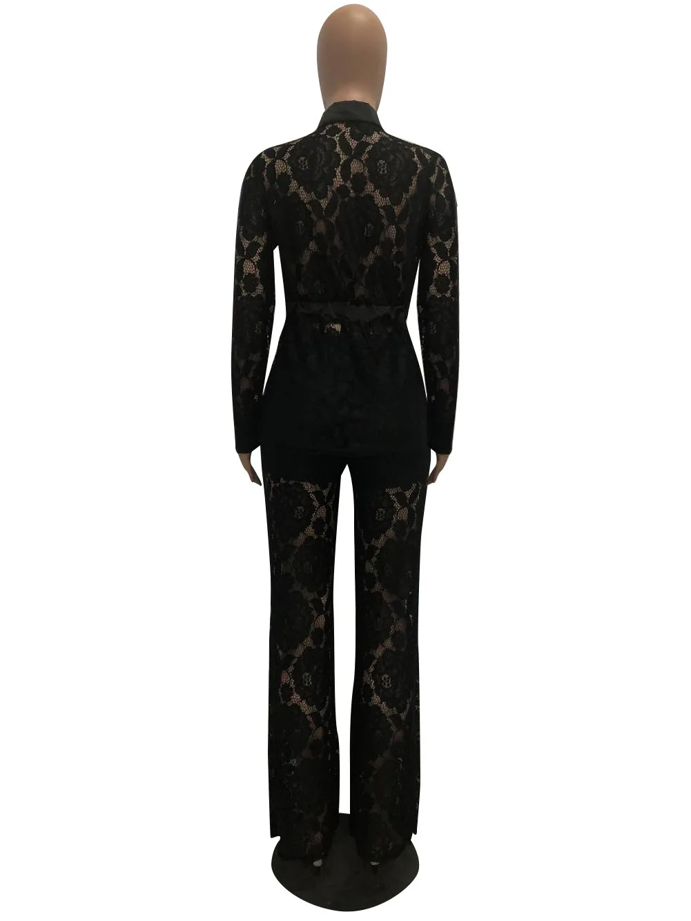 cross-border special supply source Amazon foreign trade women's clothing wholesale lace shirt collar fashion casual set