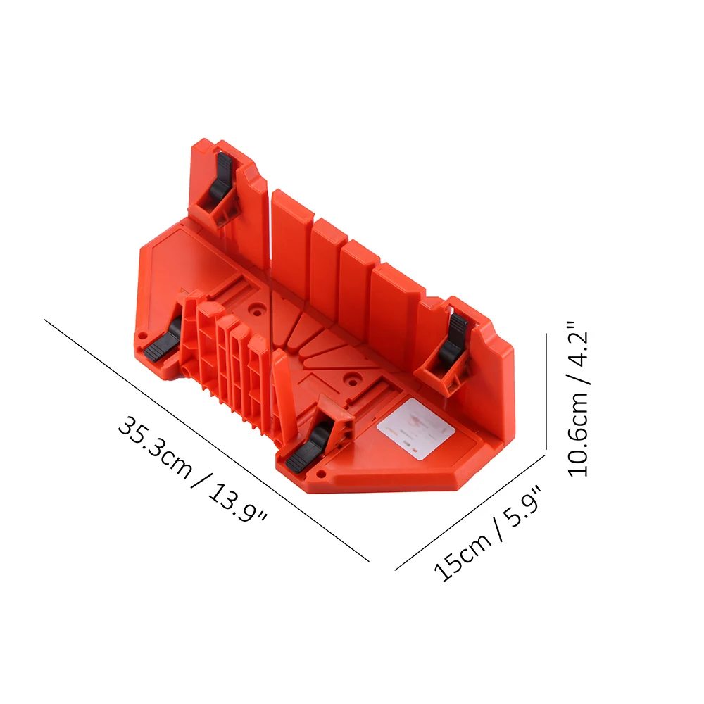 

Multifunctional Miter Saw Box Cabinet Saw Guide Woodworking Orange 14inch ABS Plastic Mitre Box With Clamp