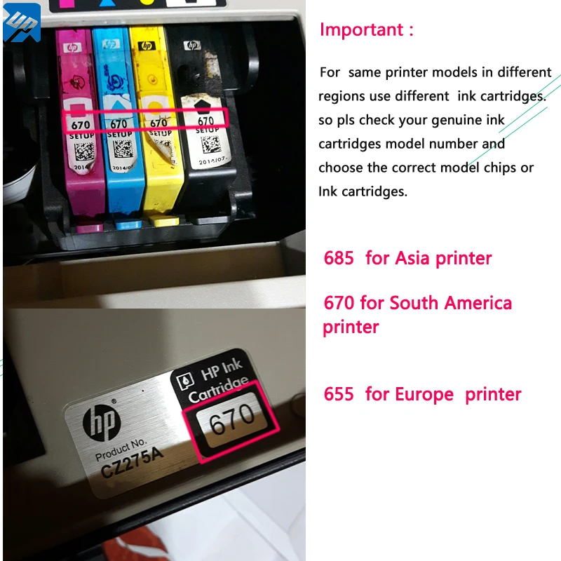Reemplazo de cartucho de tinta recargable para HP 670, con Chip permanente,  para hp Deskjet 3525, 4615, 4625, 5525, 6525, Envío Gratis|ink cartridge  for hp|cartridge for hpink for hp - AliExpress