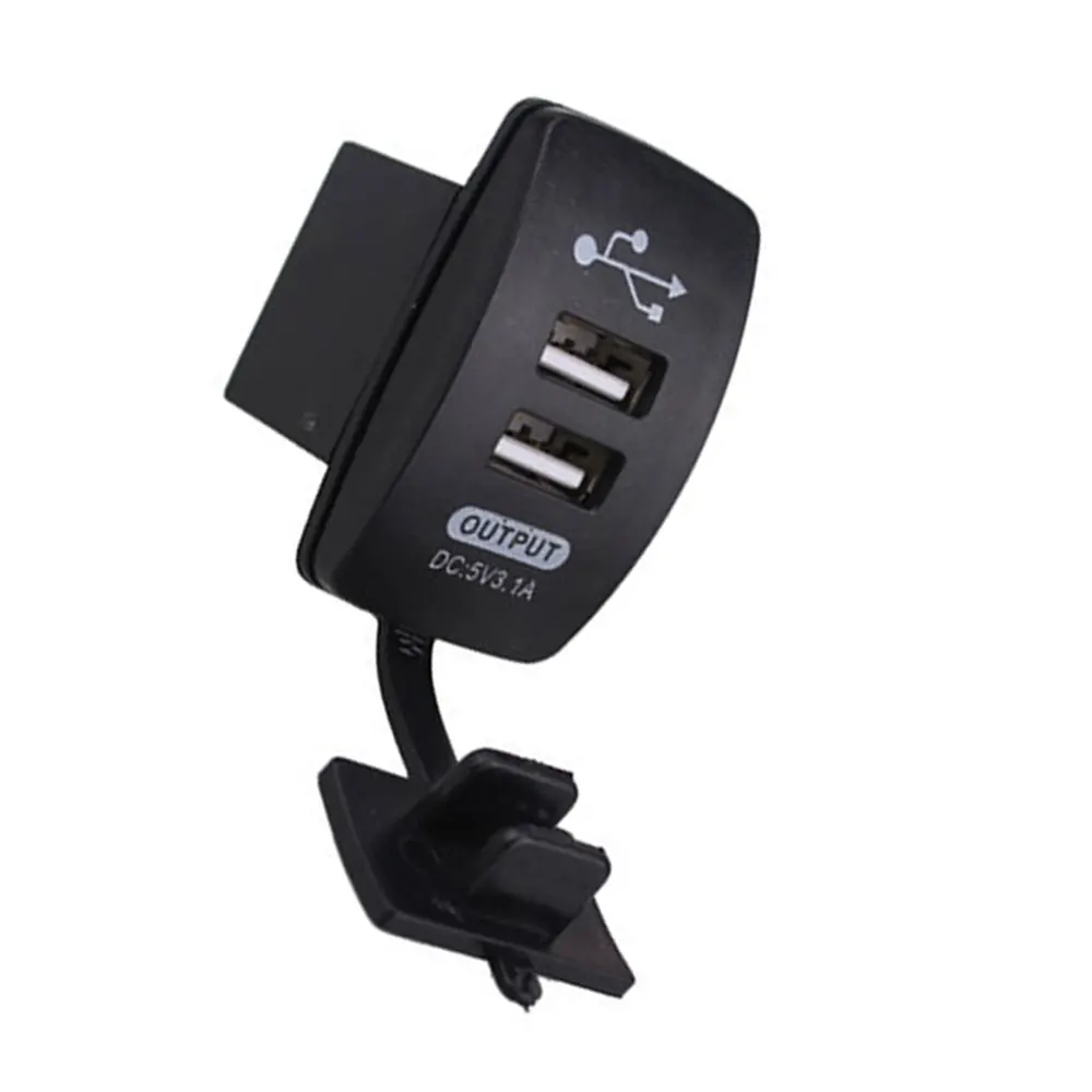 Черный USB зарядное устройство Автомобильное USB зарядное устройство рокер практичное автомобильное зарядное устройство для универсального
