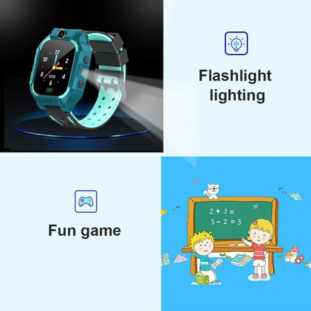 Children's Smart Watch With GPS GSM Locator Tracker SOS Camera Call 1.44'' Touch Screen Waterproof Kids Safe Smart Watch