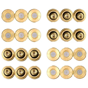 

24 Pcs Brass Nozzles 0.4 mm 10/24 UNC Atomizing Nozzles for Outdoor Cooling System Garden Greenhouse Beautification
