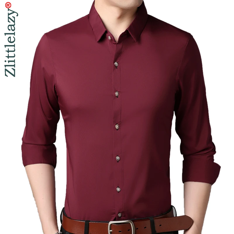 Брендовая Повседневная Роскошная Осенняя приталенная Мужская рубашка с длинными рукавами уличная одежда, винтажные рубашки, мужская мода, Джерси 90342