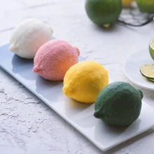 Лимонные силиконовые формы для свеч DIY фруктовый торт формы для мыла силиконовые формы резиновые ремесла формы