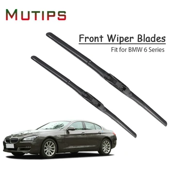 

1Set Rubber Car Front Wiper Blade Kit For BMW 6 Series F06 F12 F13 E63 E64 2017 2016-2003 Vehicle Original Car Accessories