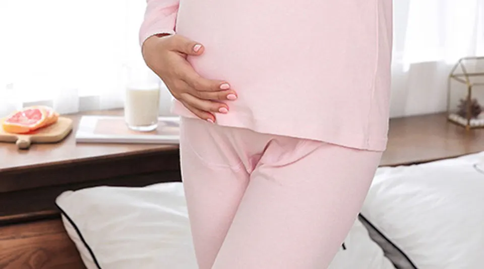 Пижамы для беременных; сезон осень-зима; ночная рубашка для кормящих мам, кормящих грудью; теплое нижнее белье