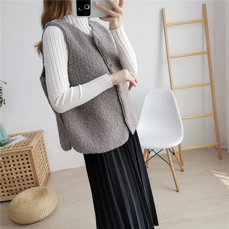 Осень зима 2020 шерстяные Хлопковые женские жилеты зимняя верхняя одежда