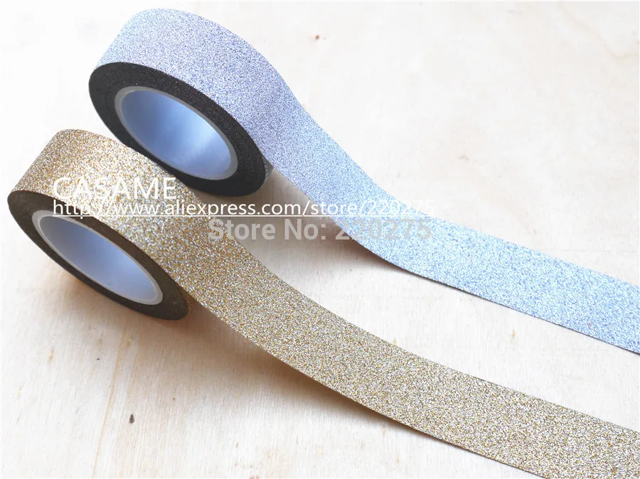 3Mx10 Glitter Tape Paper Scrapbooking Book Decor Self Adhesive Washi Tapes