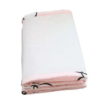 

Breathable Mesh Universal Cot Bumper Crib Liner Bed Around Nursery Washable Airflow Anti Collision Summer Newborn Baby Safety